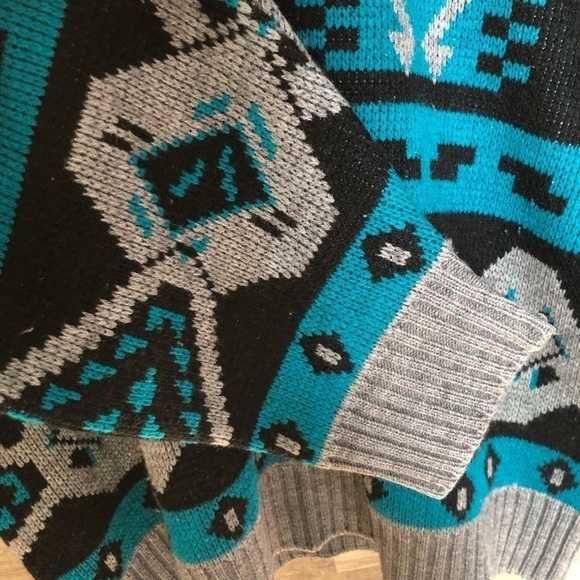 Vintage Wool Blend Southwestern Aztec Grandpa Crewneck Knit Sweater Medium - Picture 7 of 10